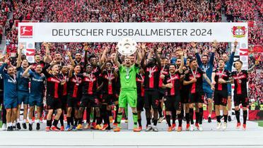 Bayer Leverkusen campeón de la Bundesliga. | Foto: X oficial de Bayer Leverkusen en inglés