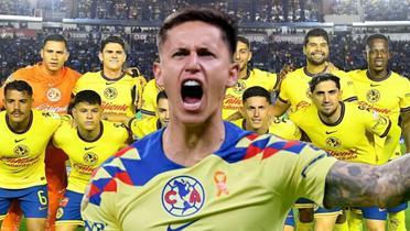 Brian Rodríguez y al fondo el Club América (Foto: Imago7)