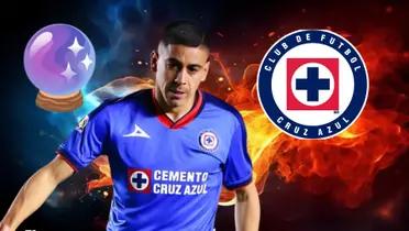 Camilo Cándido, escudo de Cruz Azul/FOTO El Futbolero