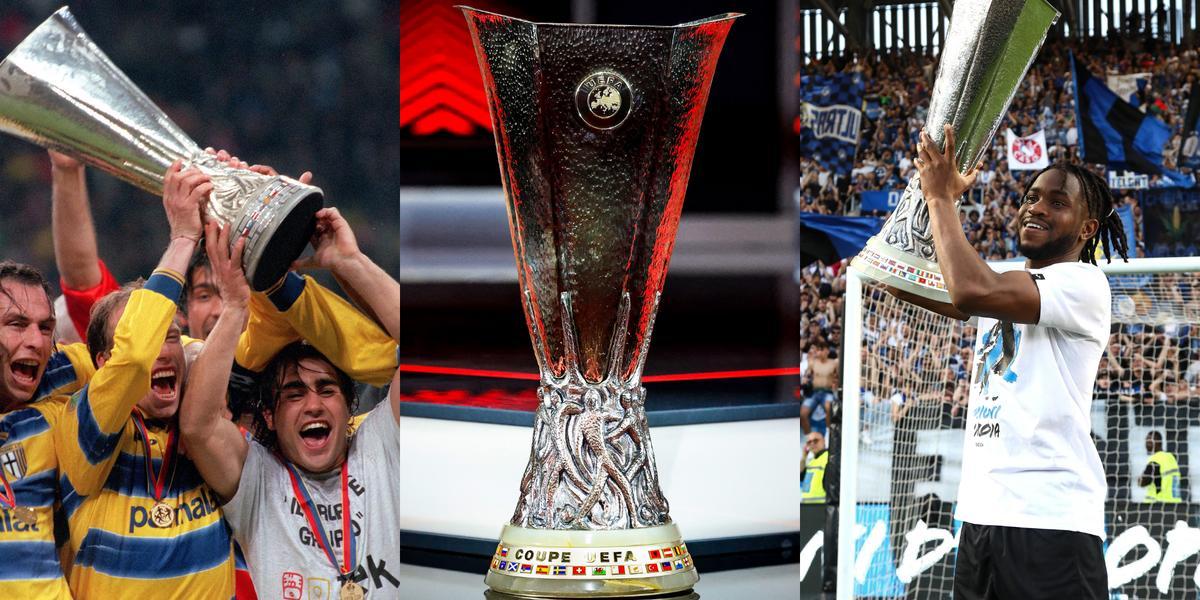 Campeones y el trofeo de la UEFA Europa League. | X oficial de la @EuropaLeague