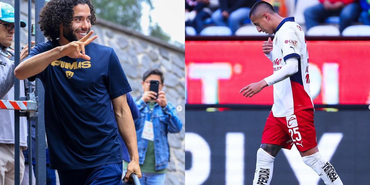 Chino Huerta vs Piojo Alvarado, ¿Quién es el mejor futbolista mexicano de Liga MX? / Foto: @pumasmx y chivas