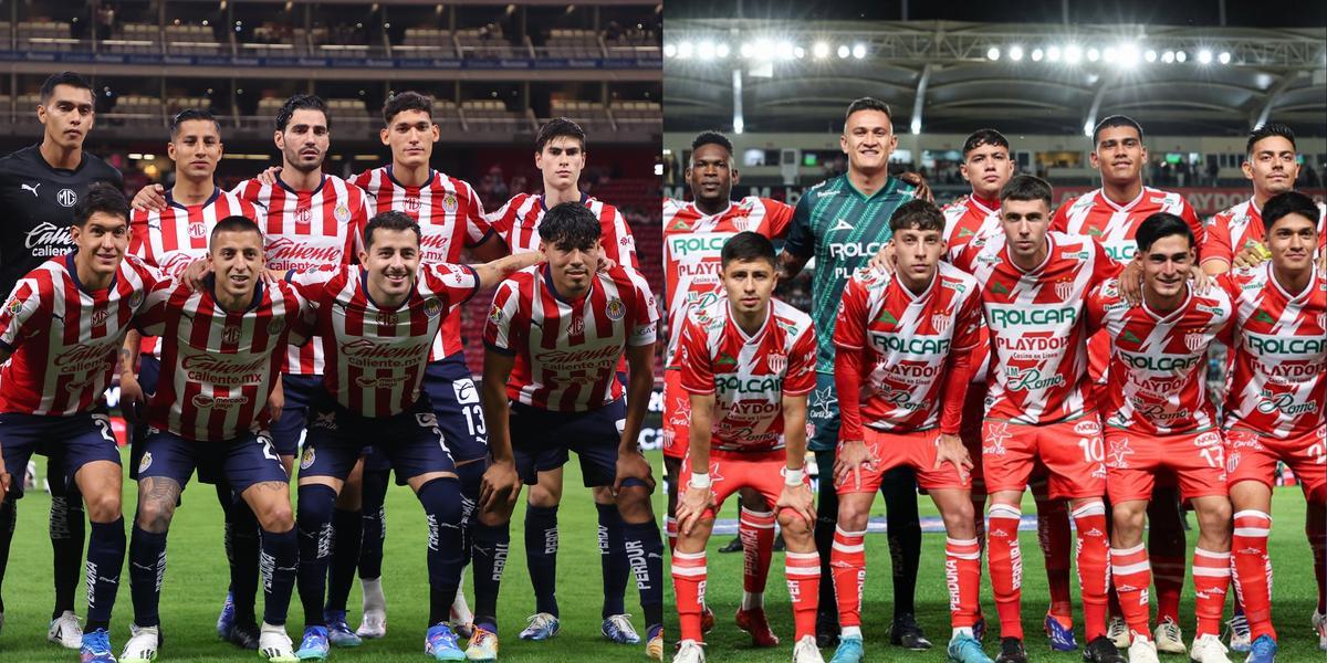 Chivas y Necaxa en el Apertura 2024. | Fotos: X oficial de @Chivas y @ClubNecaxa