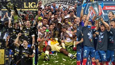 Cruz Azul 2014, América 2016, Rayados 2021 campeones de Concachampions. | Foto: Mex Sport