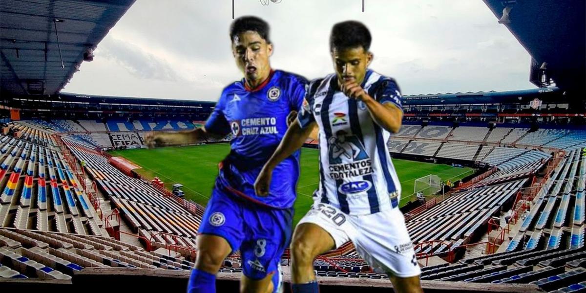 Cruz Azul vs Pachuca y al fondo el Estadio Hidalgo (Foto: Imago7)