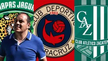 Cuauhtémoc Blanco junto a los escudos de Chiapas, Veracruz y Zacatepec / FOTO X