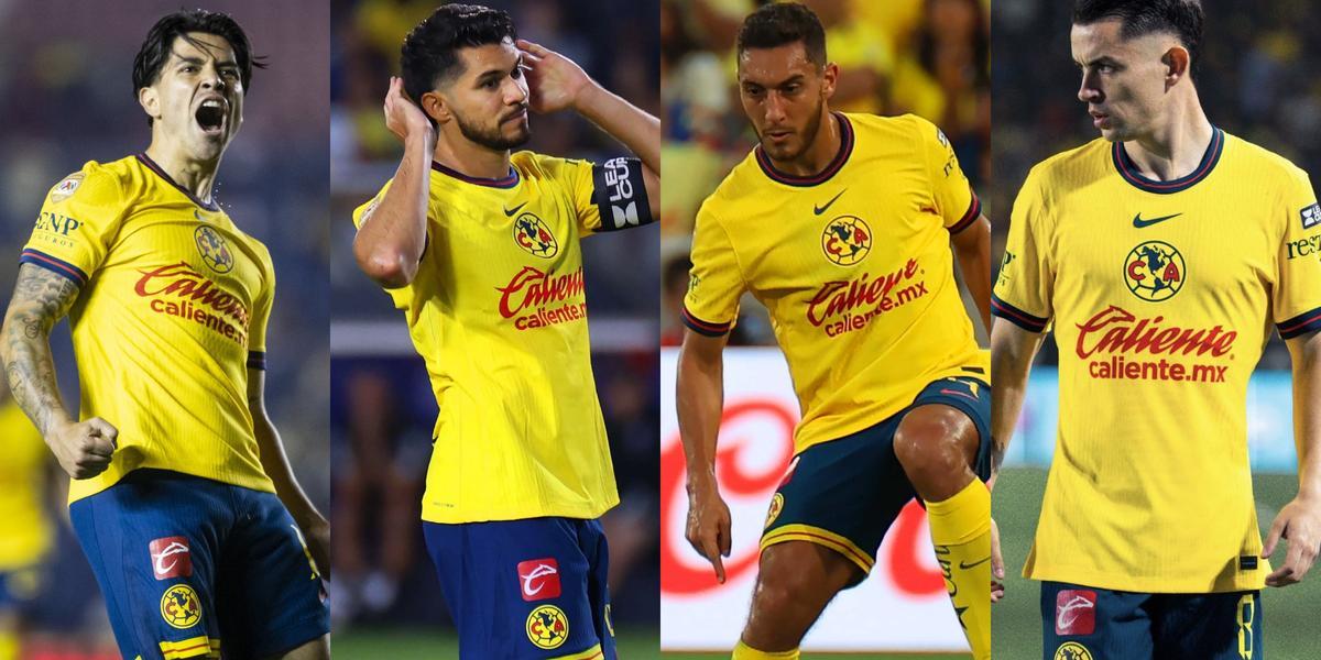 Dávila, Martín, Cáceres y Fidalgo. | Fotos: Mex Sport y X oficial de Fidalgo