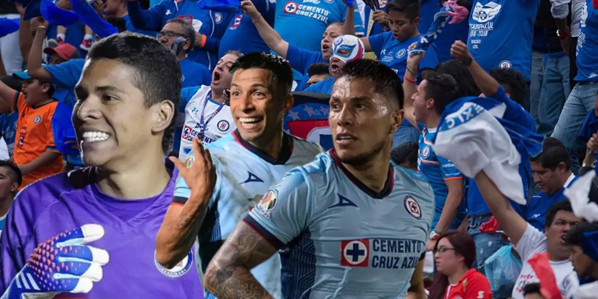 De portada a Mier, Sepúlveda, Salcedo con la afición de Cruz Azul/FOTO El Futbolero