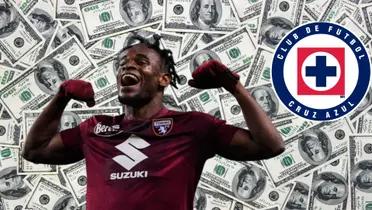 Duván Zapata, Cruz Azul, de fondo dólares/FOTO El Futbolero