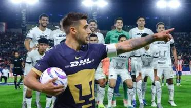 Eduardo Salvio con el gafete de capitán de Pumas/ Imagen: Marca