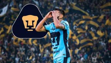 Eduardo Salvio lamentándose con Pumas / Imagen: Bolavip