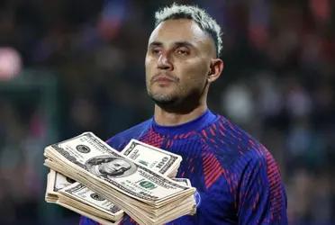 El nuevo sueldo que tendría Keylor Navas si va al Inter después de ganar 15 millones en el Paris Saint Germain.