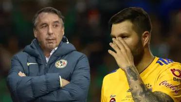 Emilio Azcárraga durante el entrenamiento del América / Gignac lamentándose la derrota de Tigres