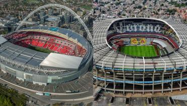 Estadio de Wembley y Estadio Azteca (Foto: Especial)