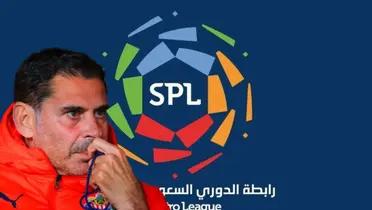 Fernando Hierro junto al logo de la SPL / FOTO X