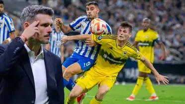 Fernando Ortiz, jugadores de Rayados y Columbus Crew  Foto: El Financiero 