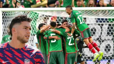 Festejo de la Selección Mexicana durante el cotejo ante Honduras por la Nations League 2023