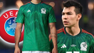 Hirving Lozano con la playera de México (Fuente: TV Azteca Deportes)