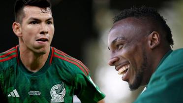 Hirving Lozano jugando un partido amistoso con México en los Estados Unidos (Fuente: Mexsports) 