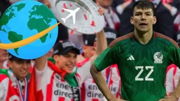 Hirving Lozano levantando el título de Países Bajos / Foto: Diario Marca