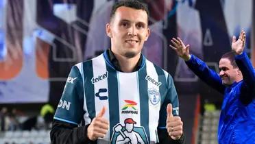 Idrissi durante su presentación en Pachuca (Fuente: IG de Pachuca)