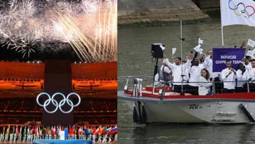 Inauguración de los Juegos Olímpicos en Beijing y la inauguración en París. 