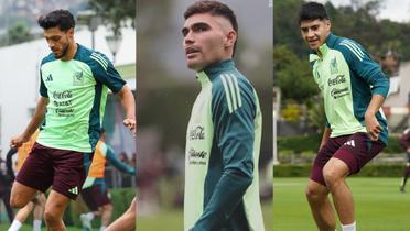 Jugadores en el entrenamiento del Tri. | Foto: X oficial de la Selección Mexicana