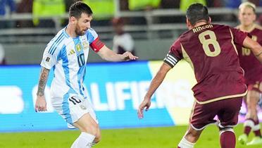 Lionel Messi ante Venezuela (Fuente: Selección Argentina)