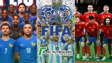 Los mejores equipos del Raking FIFA 2024. | Foto: PNGWing, X, El Diario