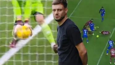 Martín Anselmi dirigiendo al Cruz Azul / Foto: Primicias