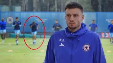 Martín Anselmi durante los entrenamientos en La Noria