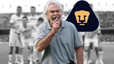 Miguel Mejía Barón regañando en Pumas / Imagen: Reforma