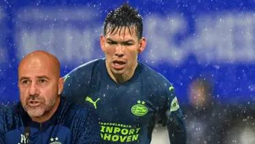 Peter Bosz junto a Hirving Lozano / FOTO X