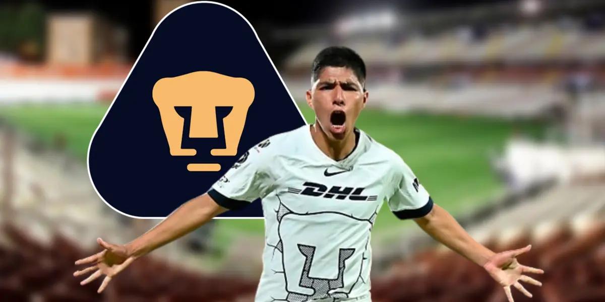 Piero Quispe con Pumas