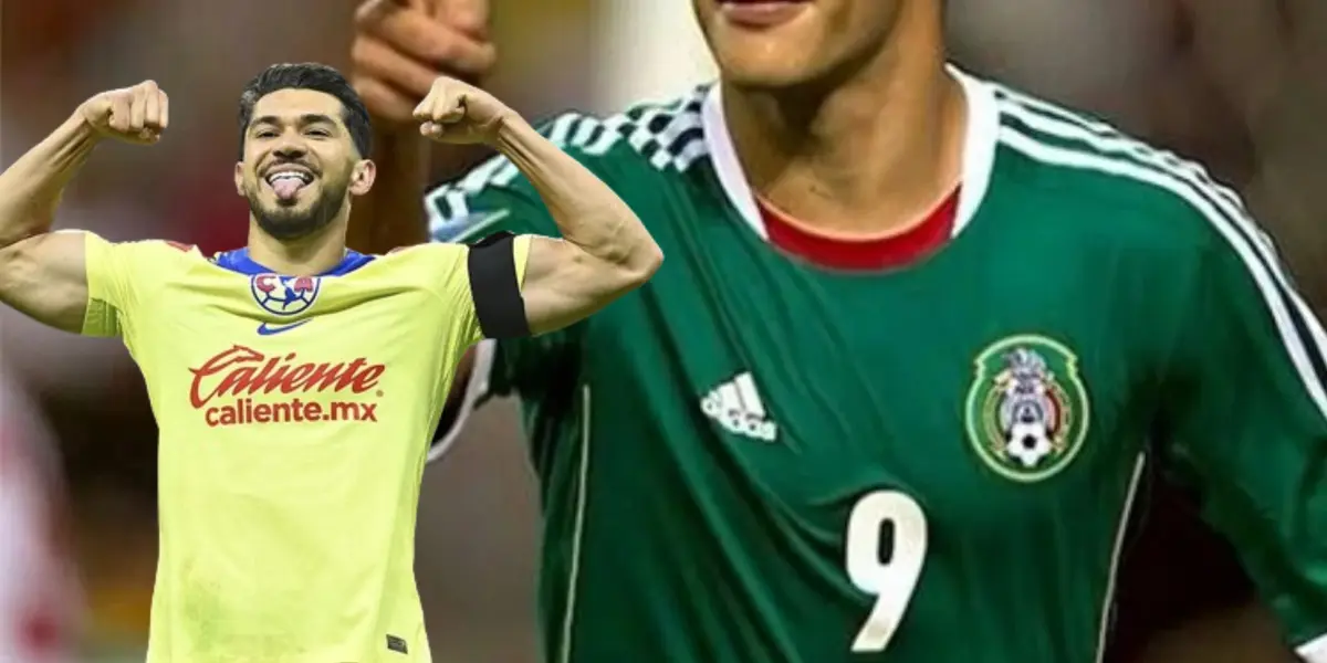 Playera 9 de la selección nacional mexicana y Henry Martín / Imago 7 