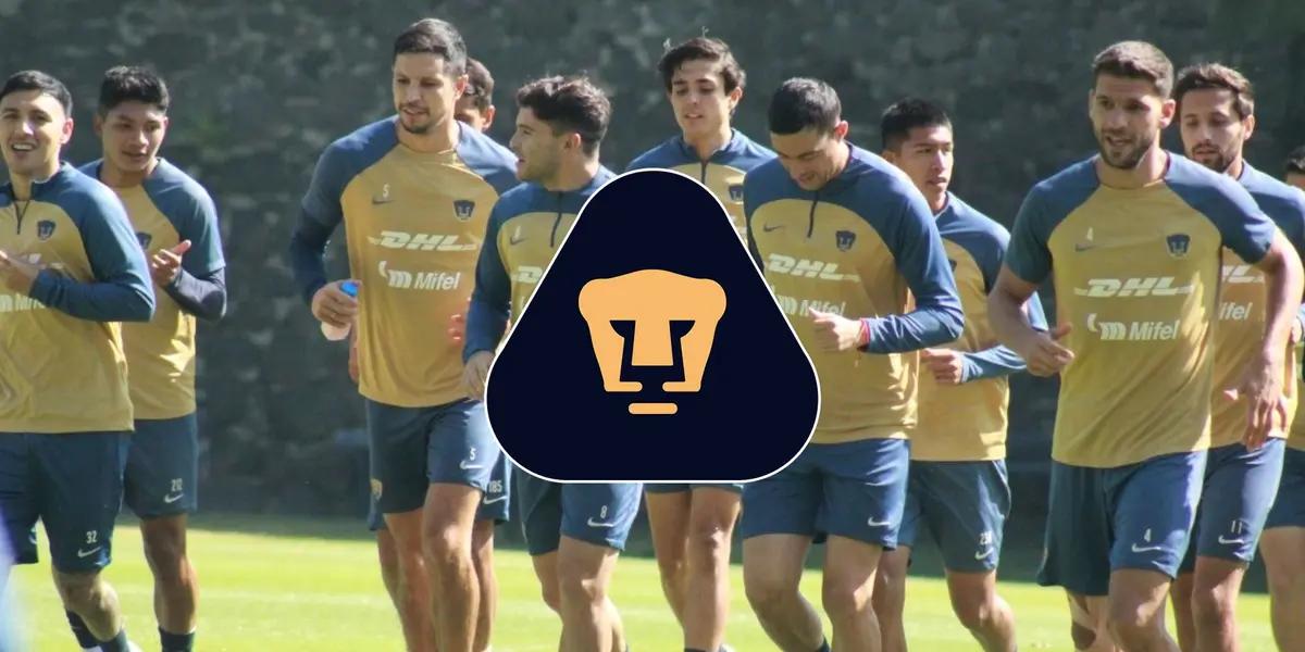 Pumas entrenando