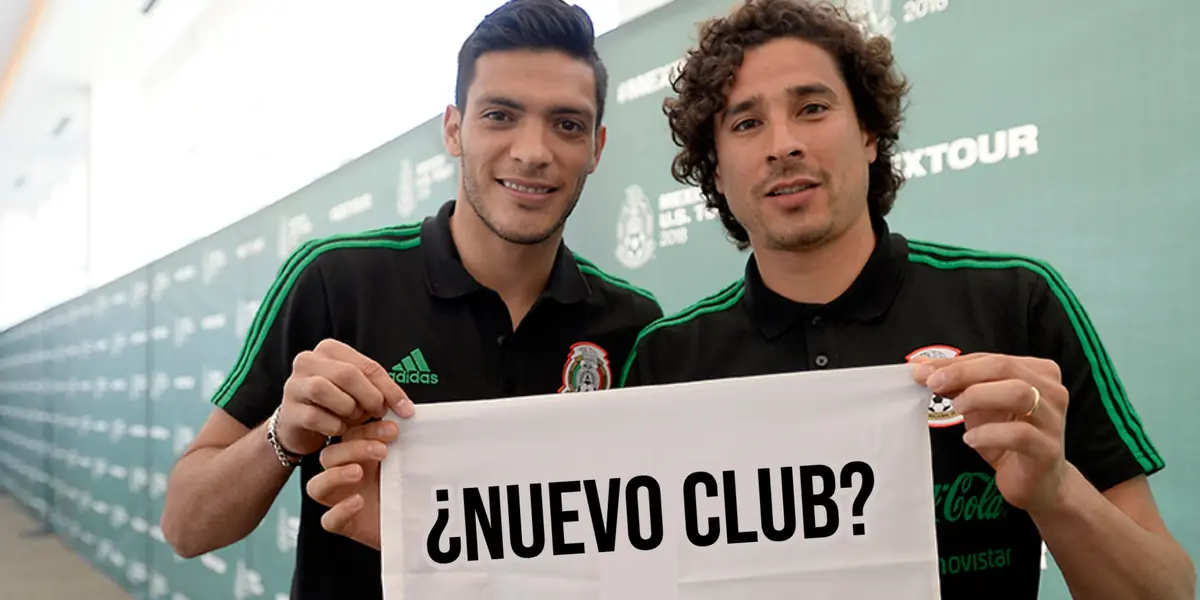 Raúl Jiménez y Guillermo Ochoa durante la convocatoria a la Selección Mexicana