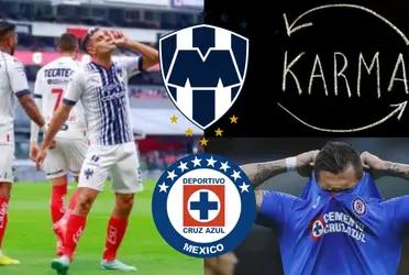 Rayados le pone un baile al Cruz Azul y a este jugador le llega el karma