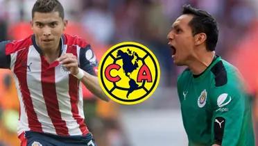 Rodolfo Cota y Orbelín Pineda durante su etapa en Chivas