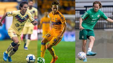 Sebastián Córdova jugando para América, Tigres y el Tri. | Fotos: X oficial de Córdoba y el Tri