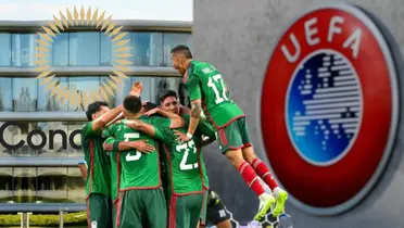 Selección Mexicana festejando gol de la Clasificación al Final Four de la Nations League 2023