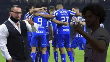 Turco Mohamed, Chino Huerta y jugadores de Rayados Foto: 90Mn