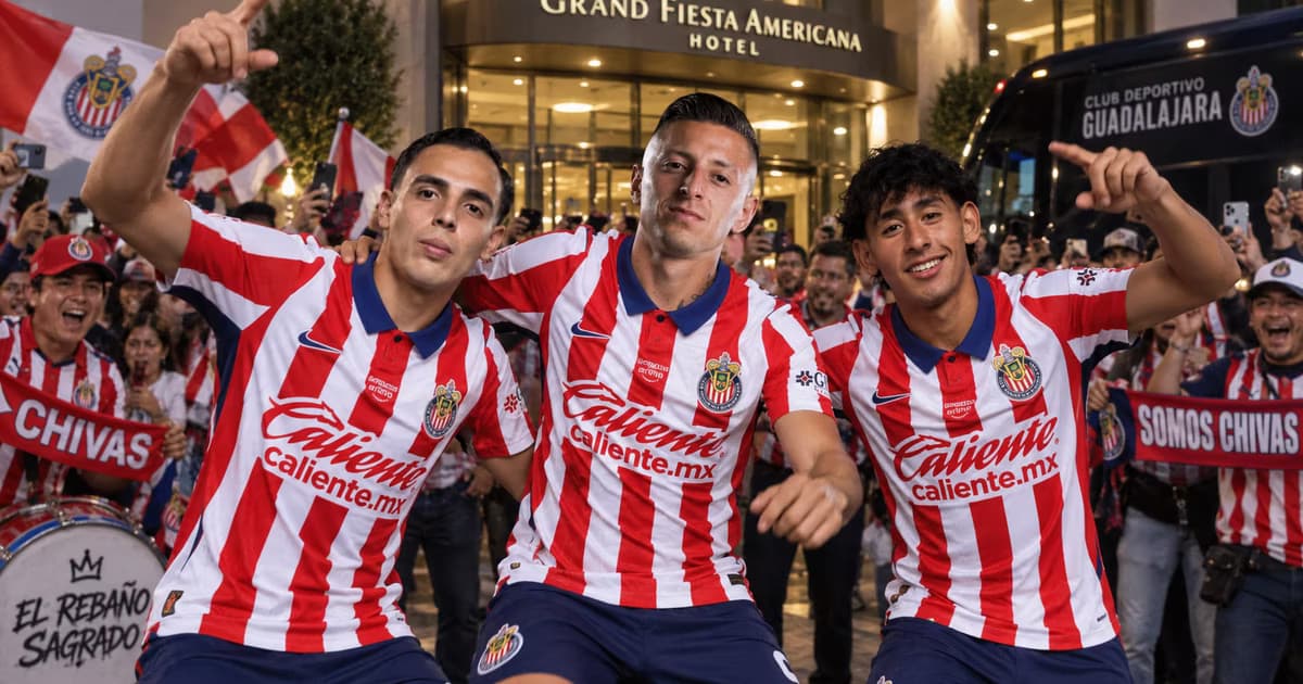 Los jugadores de Chivas salieron del hotel de concentración en la Ciudad de México y acompañaron los cánticos de su afición antes del Clásico Nacional frente al América.
