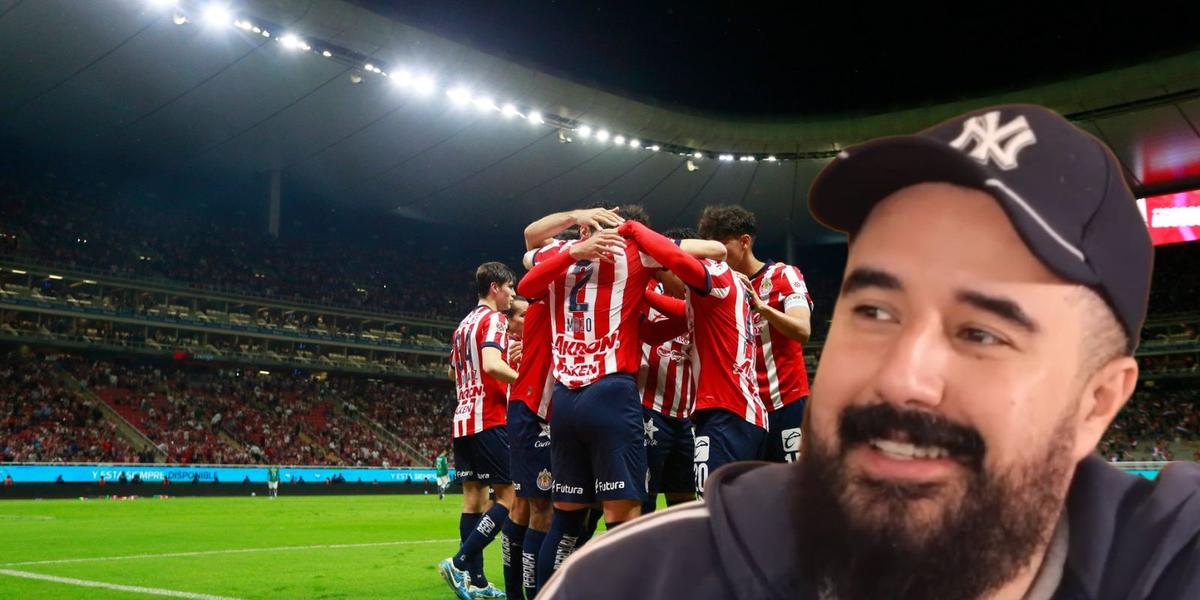 Álvaro Morales y al fondo las Chivas (Foto: GettyImages)