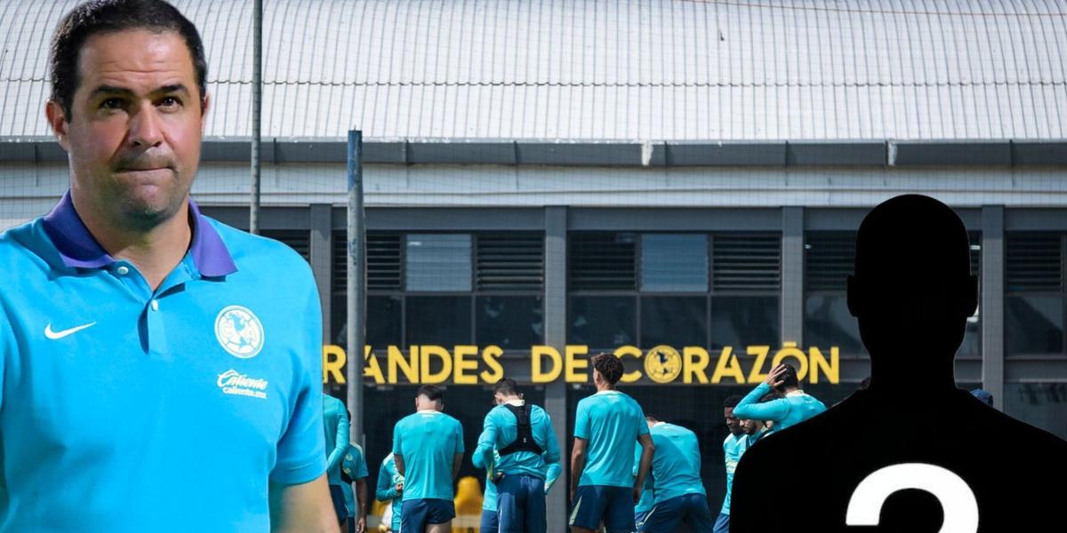 André Jardine y al fondo el plantel del América (Foto: GettyImages)