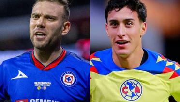 Carlos Rotondi y Alejandro Zendejas, jugando en el estadio Azteca (Fuente: Imago) 