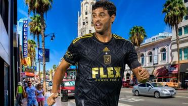 Carlos Vela y al fondo la ciudad de Los Ángeles, California (Foto: GettyImages)