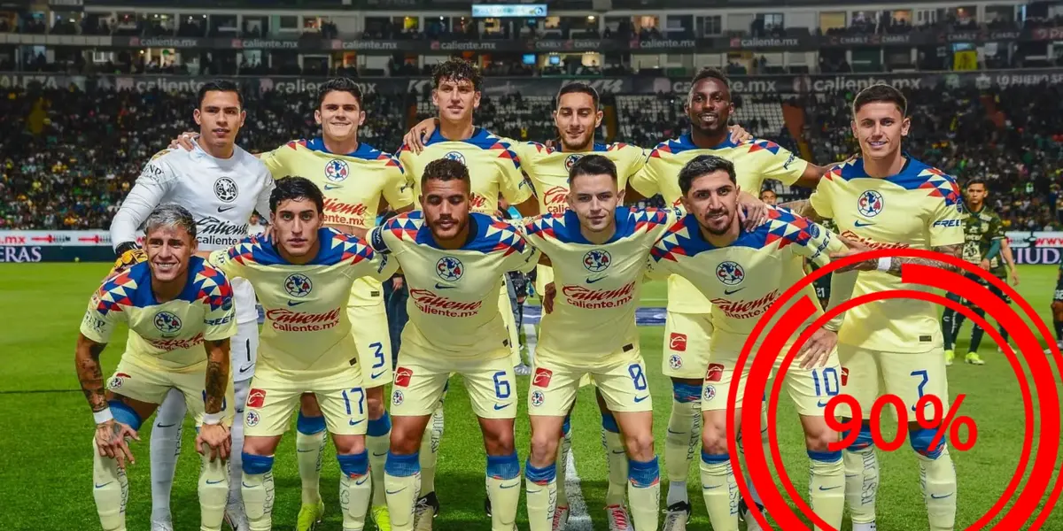 Club América posa para foto en estadio de León / Mexsports