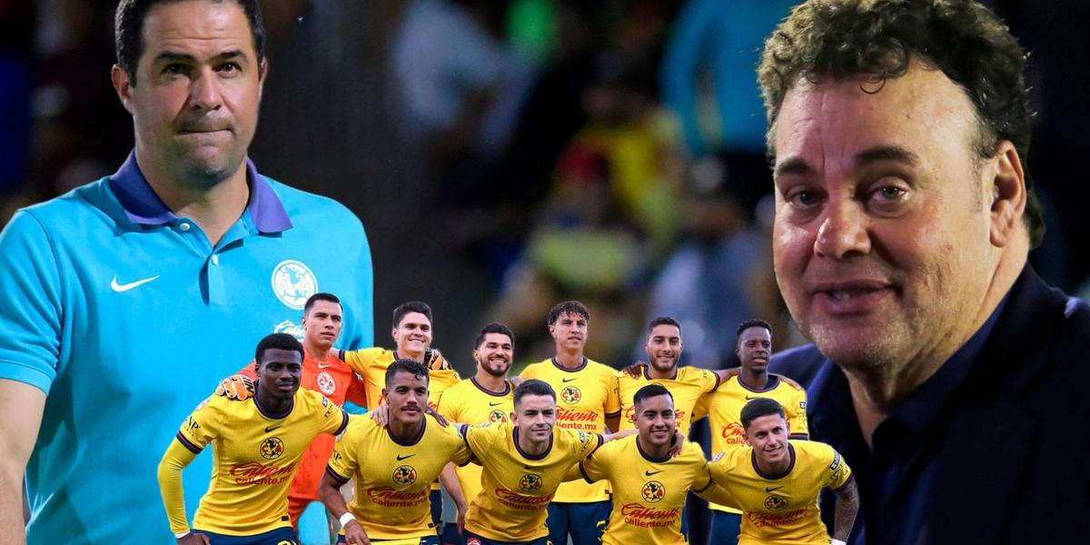 Club América y al fondo André Jardine y Faitelsion (Foto: GettyImages)