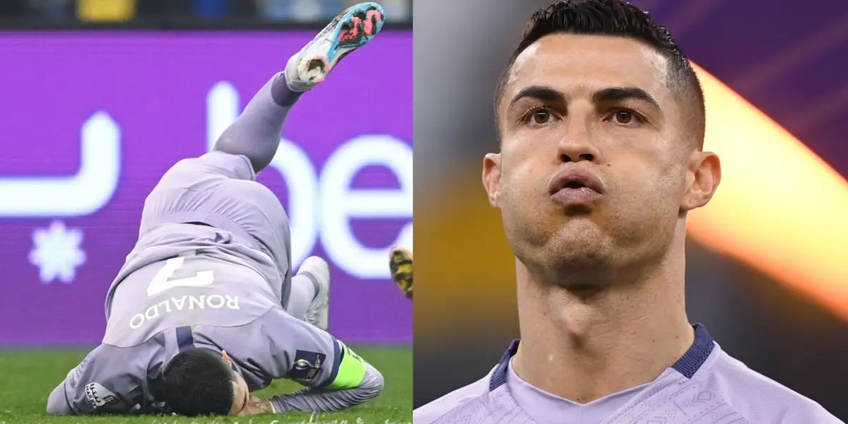 Cristiano Ronaldo anotó el gol del empate (2-2) entre Al Nassr vs. Al Fateh, pero no bastó; su rostro lo dice todo 