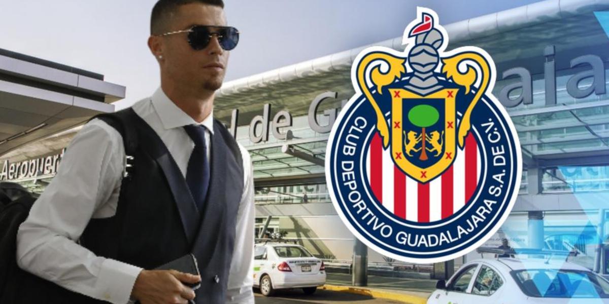 Cristiano Ronaldo en el aeropuerto (Fuente: Aviación 21)